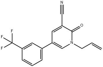 1-ALLYL-2-OXO-5-[3-(TRIFLUOROMETHYL)PHENYL]-1,2-DIHYDRO-3-PYRIDINECARBONITRILE Struktur