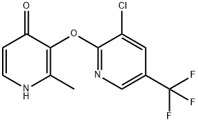 3-([3-CHLORO-5-(TRIFLUOROMETHYL)-2-PYRIDINYL]OXY)-2-METHYL-4(1H)-PYRIDINONE Struktur