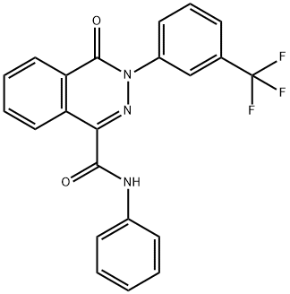 4-OXO-N-PHENYL-3-[3-(TRIFLUOROMETHYL)PHENYL]-3,4-DIHYDRO-1-PHTHALAZINECARBOXAMIDE Struktur