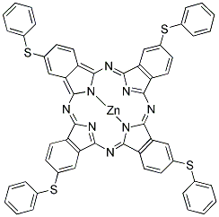 ZINC 2,9,16,23-TETRAKIS(PHENYLTHIO)-29H,31H-PHTHALOCYANINE Struktur