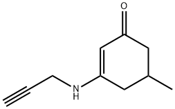 5-METHYL-3-(PROP-2-YNYLAMINO)CYCLOHEX-2-EN-1-ONE Struktur