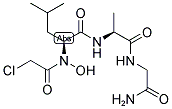 N-CHLOROACETYL-N-HYDROXY-L-LEUCYL-L-ALANYL-GLYCINE AMIDE Struktur