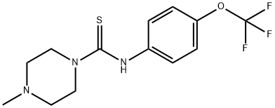 1-(4-METHYLPIPERAZINYL)-3-(4-(TRIFLUOROMETHOXY)PHENYL)THIOUREA Struktur