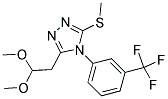 1-METHOXY-2-(5-(METHYLSULFANYL)-4-[3-(TRIFLUOROMETHYL)PHENYL]-4H-1,2,4-TRIAZOL-3-YL)ETHYL METHYL ETHER Struktur