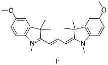 5-METHOXY-2-(3-(5-METHOXY-1,3,3-TRIMETHYL-1H -2(3H)-INDOLIDENE)-1-PROPENYL)- 1,3,3-TRIMETHYL-3H-INDOLIUM IODIDE Struktur