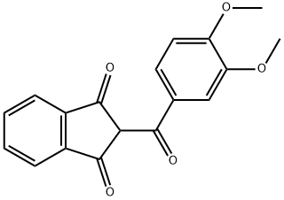 2-((3,4-DIMETHOXYPHENYL)CARBONYL)INDANE-1,3-DIONE Struktur