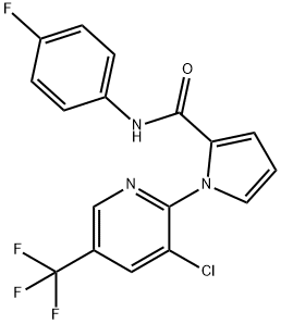 1-[3-CHLORO-5-(TRIFLUOROMETHYL)-2-PYRIDINYL]-N-(4-FLUOROPHENYL)-1H-PYRROLE-2-CARBOXAMIDE Struktur