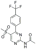 N-[5-(METHYLSULPHONYL)-4-[4-(TRIFLUOROMETHYL)PHENYL]PYRIMIDIN-2-YL]ACETAMIDE Struktur