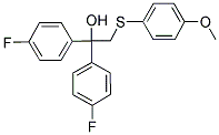 1,1-BIS(4-FLUOROPHENYL)-2-[(4-METHOXYPHENYL)SULFANYL]-1-ETHANOL Struktur