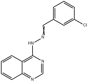 3-CHLOROBENZENECARBALDEHYDE N-(4-QUINAZOLINYL)HYDRAZONE Struktur