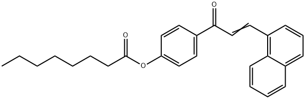 4-[3-(1-NAPHTHYL)ACRYLOYL]PHENYL OCTANOATE Struktur