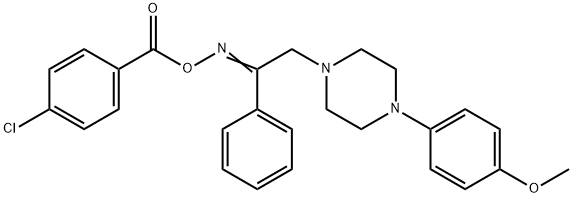 1-(2-([(4-CHLOROBENZOYL)OXY]IMINO)-2-PHENYLETHYL)-4-(4-METHOXYPHENYL)PIPERAZINE Struktur