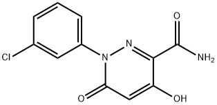 1-(3-CHLOROPHENYL)-4-HYDROXY-6-OXO-1,6-DIHYDRO-3-PYRIDAZINECARBOXAMIDE Struktur