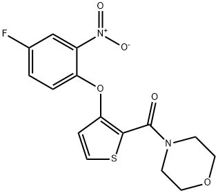 [3-(4-FLUORO-2-NITROPHENOXY)-2-THIENYL](MORPHOLINO)METHANONE Struktur