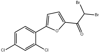 2,2-DIBROMO-1-[5-(2,4-DICHLOROPHENYL)-2-FURYL]-1-ETHANONE Struktur