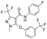 N-(4-FLUOROPHENYL)-1-METHYL-3-(TRIFLUOROMETHYL)-5-[3-(TRIFLUOROMETHYL)PHENOXY]-1H-PYRAZOLE-4-CARBOXAMIDE Struktur