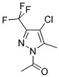 1-ACETYL-4-CHLORO-3(5)-TRIFLUOROMETHYL-5(3)-(METHYL)PYRAZOLE Struktur