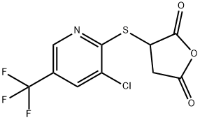 3-([3-CHLORO-5-(TRIFLUOROMETHYL)-2-PYRIDINYL]SULFANYL)DIHYDRO-2,5-FURANDIONE Struktur