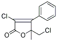 3-CHLORO-5-(CHLOROMETHYL)-5-METHYL-4-PHENYL-2,5-DIHYDROFURAN-2-ONE Struktur