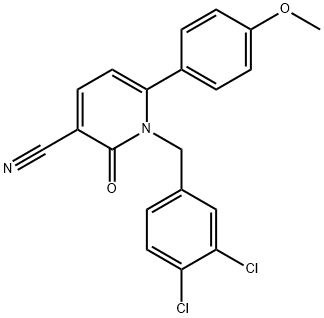 1-(3,4-DICHLOROBENZYL)-6-(4-METHOXYPHENYL)-2-OXO-1,2-DIHYDRO-3-PYRIDINECARBONITRILE Struktur