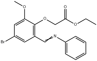 ETHYL 2-(4-BROMO-2-METHOXY-6-[(PHENYLIMINO)METHYL]PHENOXY)ACETATE Struktur