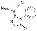 (4-OXO-5-PHENYL-2,5-THIAZOLIDINYLIDENE)METHANE-1,1-DICARBONITRILE Struktur