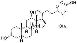 3ALPHA,12ALPHA-DIHYDROXY-5BETA-CHOLANOIC ACID N-(CARBOXYMETHYL)AMIDE, MONOHYDRATE Struktur