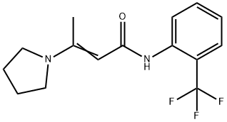 3-PYRROLIDIN-1-YL-BUT-2-ENOIC ACID (2-TRIFLUOROMETHYL-PHENYL)-AMIDE Struktur