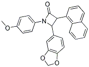 4-BENZO[D]1,3-DIOXOLAN-5-YL-1-(4-METHOXYPHENYL)-3-NAPHTHYLAZETIDIN-2-ONE Struktur