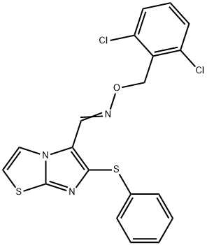 6-(PHENYLSULFANYL)IMIDAZO[2,1-B][1,3]THIAZOLE-5-CARBALDEHYDE O-(2,6-DICHLOROBENZYL)OXIME Struktur