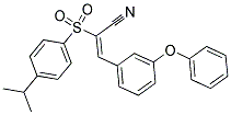 2-((4-(ISOPROPYL)PHENYL)SULFONYL)-3-(3-PHENOXYPHENYL)PROP-2-ENENITRILE Struktur