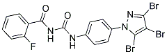 N-(2-FLUOROBENZOYL)-N'-[4-(3,4,5-TRIBROMO-1H-PYRAZOL-1-YL)PHENYL]UREA Struktur