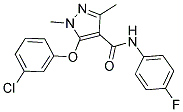 5-(3-CHLOROPHENOXY)-N-(4-FLUOROPHENYL)-1,3-DIMETHYL-1H-PYRAZOLE-4-CARBOXAMIDE Struktur