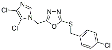 2-[(4-CHLOROBENZYL)THIO]-5-[(4,5-DICHLORO-1H-IMIDAZOL-1-YL)METHYL]-1,3,4-OXADIAZOLE Struktur