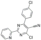 4-CHLORO-6-(4-CHLOROPHENYL)-2-(2-PYRIDINYL)-5-PYRIMIDINECARBONITRILE Struktur