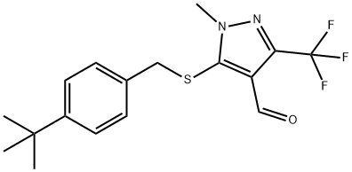 5-(4-TERT-BUTYLBENZYLTHIO)-1-METHYL-3-(TRIFLUOROMETHYL)-1H-PYRAZOLE-4-CARBOXALDEHYDE Struktur