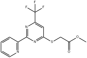 METHYL 2-([2-(2-PYRIDINYL)-6-(TRIFLUOROMETHYL)-4-PYRIMIDINYL]SULFANYL)ACETATE Struktur