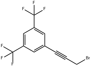 1-(3-BROMOPROP-1-YNYL)-3,5-DI(TRIFLUOROMETHYL)BENZENE Struktur