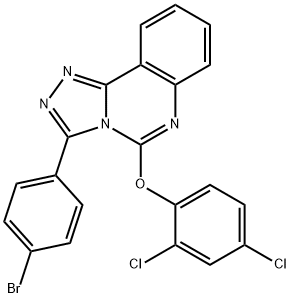 3-(4-BROMOPHENYL)-5-(2,4-DICHLOROPHENOXY)[1,2,4]TRIAZOLO[4,3-C]QUINAZOLINE Struktur