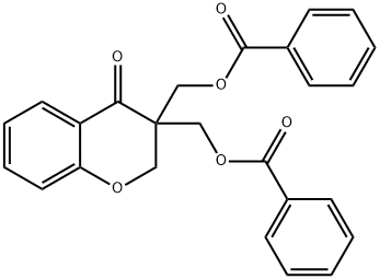 (3-[(BENZOYLOXY)METHYL]-4-OXO-3,4-DIHYDRO-2H-CHROMEN-3-YL)METHYL BENZENECARBOXYLATE Struktur