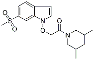 3,5-DIMETHYL-[[[6-(METHYLSULPHONYL)INDOL-1-YL]OXY]METHYL]CARBONYLPIPERIDINE Struktur