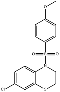 4-[(7-CHLORO-2,3-DIHYDRO-4H-1,4-BENZOTHIAZIN-4-YL)SULFONYL]PHENYL METHYL ETHER Struktur