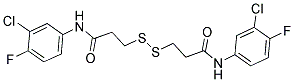 N1-(3-CHLORO-4-FLUOROPHENYL)-3-([3-(3-CHLORO-4-FLUOROANILINO)-3-OXOPROPYL]DITHIO)PROPANAMIDE Struktur