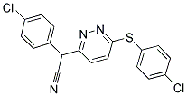 2-(4-CHLOROPHENYL)-2-(6-[(4-CHLOROPHENYL)SULFANYL]-3-PYRIDAZINYL)ACETONITRILE Struktur