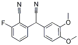 2-[CYANO(3,4-DIMETHOXYPHENYL)METHYL]-6-FLUOROBENZENECARBONITRILE Struktur