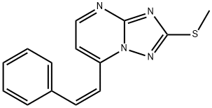 2-(METHYLSULFANYL)-7-STYRYL[1,2,4]TRIAZOLO[1,5-A]PYRIMIDINE Struktur