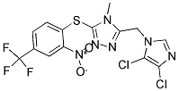 3-[(4,5-DICHLORO-1H-IMIDAZOL-1-YL)METHYL]-4-METHYL-5-([2-NITRO-4-(TRIFLUOROMETHYL)PHENYL]THIO)-4H-1,2,4-TRIAZOLE Struktur