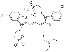 5-CHLORO-3-(3-SULFOPROPYL)-2-((3-(5-CHLORO-3-(3-SULFOPROPYL))-2-BENZOTHIAZOLINYLIDENE] METHYL)-1-BUTENYL) BENZOTHIAZOLIUM HYDROXIDE, INNER SALT Struktur