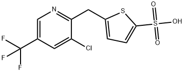 5-([3-CHLORO-5-(TRIFLUOROMETHYL)-2-PYRIDINYL]METHYL)-2-THIOPHENESULFONIC ACID Struktur