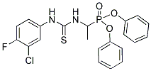 DIPHENYL (1-([(3-CHLORO-4-FLUOROANILINO)CARBOTHIOYL]AMINO)ETHYL)PHOSPHONATE Struktur